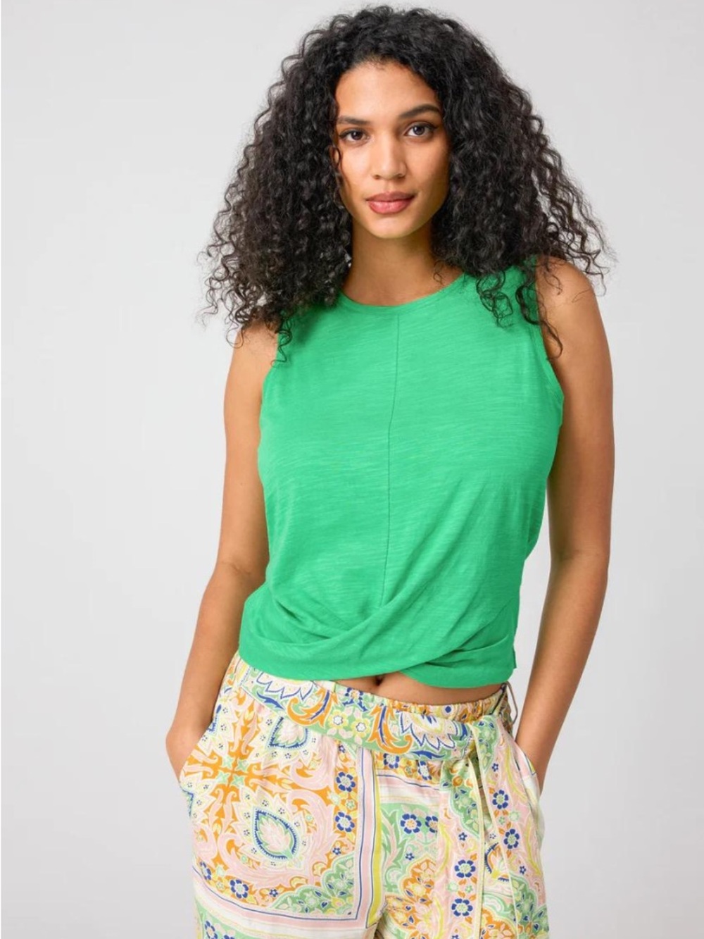 NWT Sanctuary Twisted Tank in Green Godess